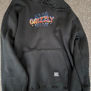 Grizzly Griptape Black XL pullover hoodie